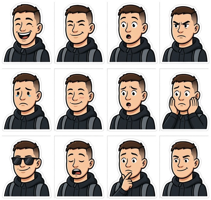 Stiqi sticker sheet preview
